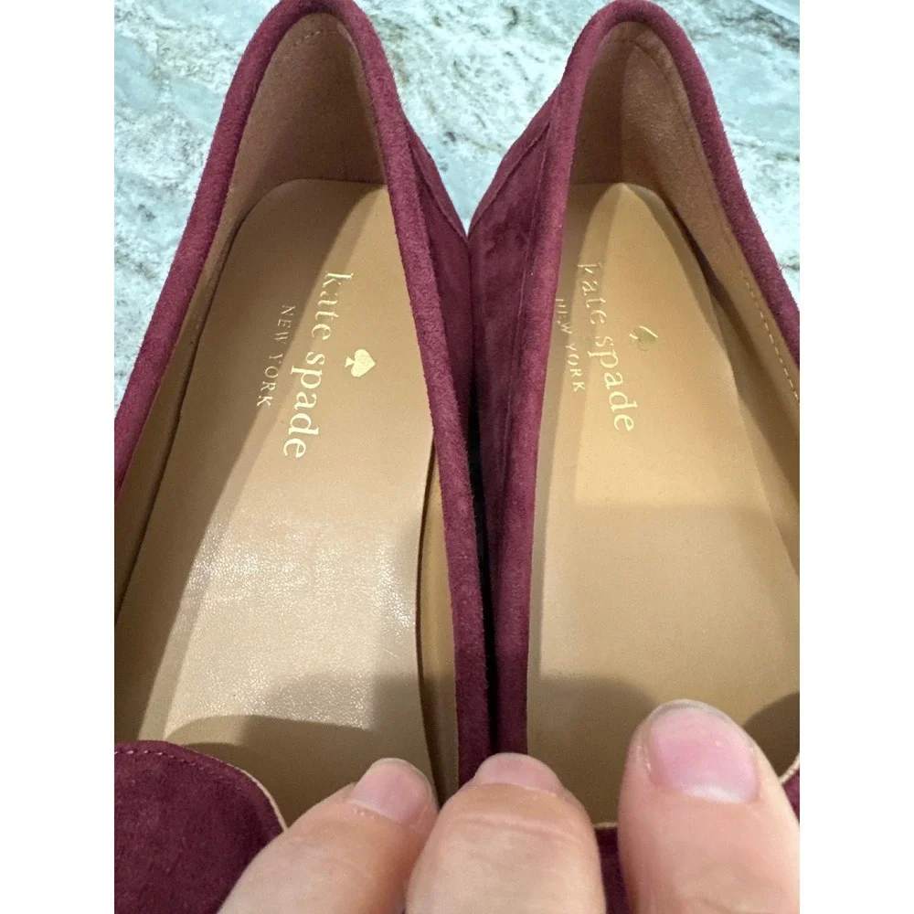 Kate Spade‎ Bernice suede driving moccasins in a burgundy color NWOT 8B